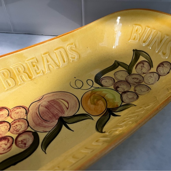 Vtg MCM Los Angeles Pottery Ceramic Bread Dish - Picture 2 of 4